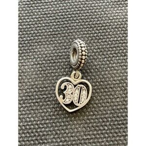 Pandora sterling silver  "30th Celebration" Charm ALE 925